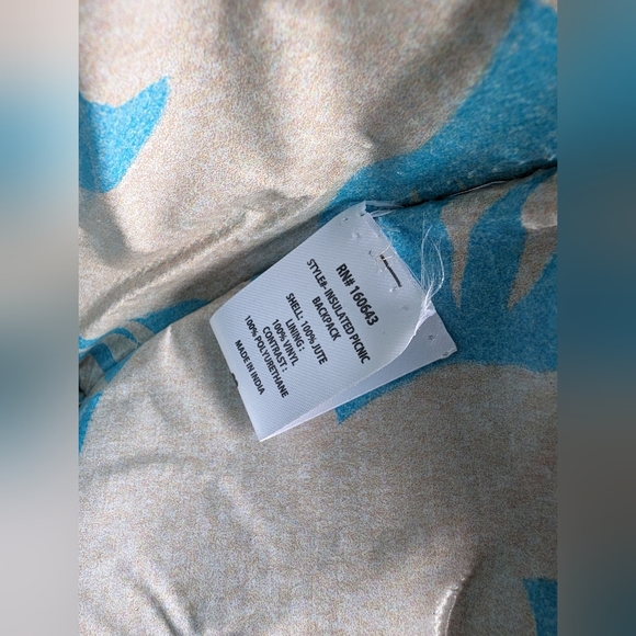 XIX Palms Beachly The Shore Break Jute Insulated Picnic Cooler Backpack NWT - Picture 11 of 11